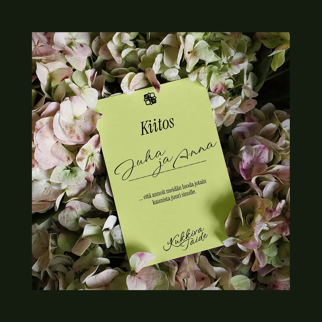 Kukkiva Taide's Thank you card
