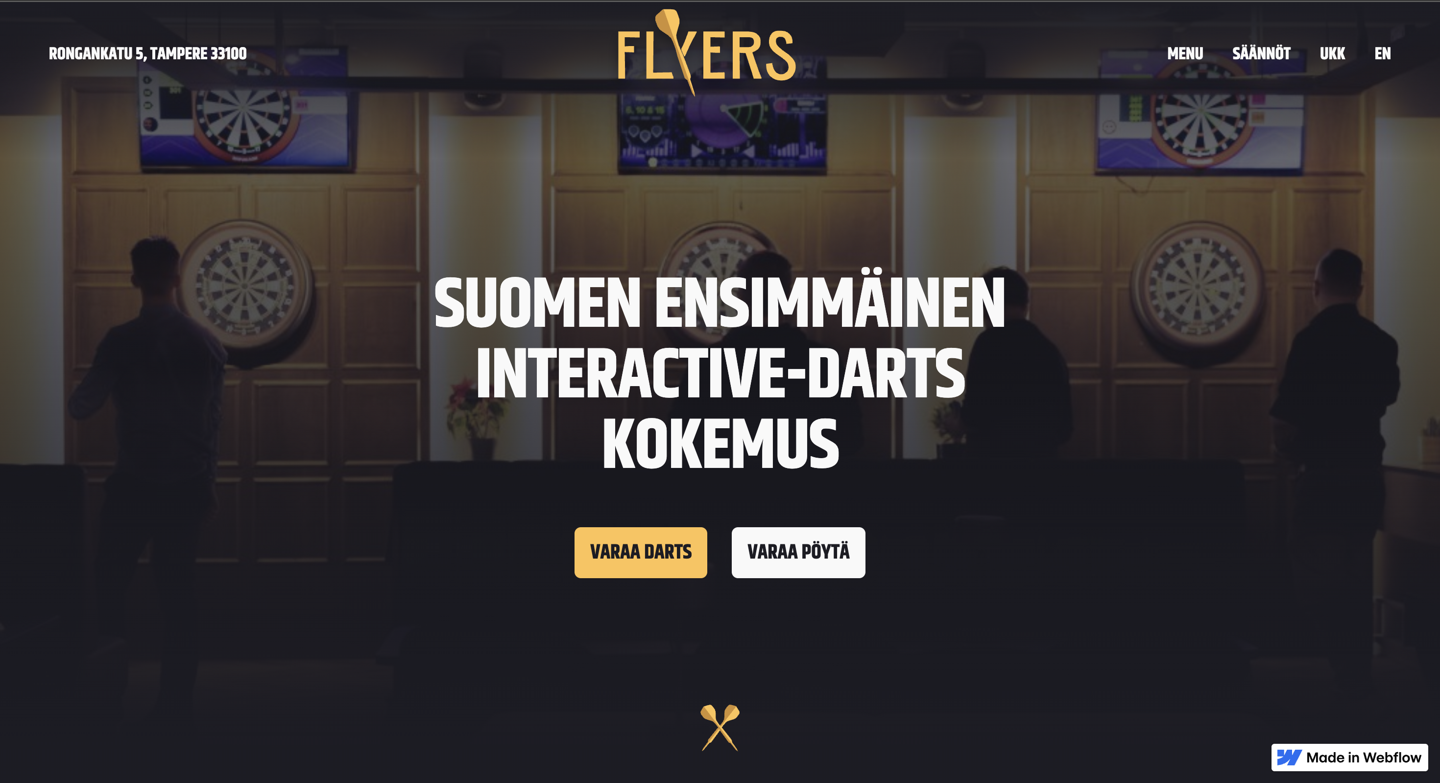 Interactive Darts Bar Website preview