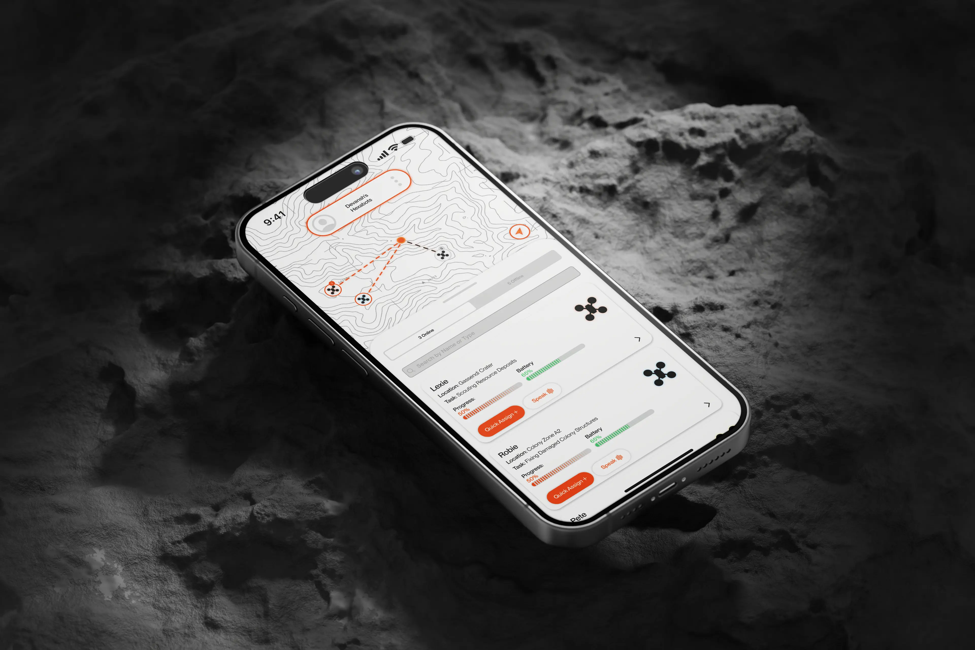 hexabot hero ui